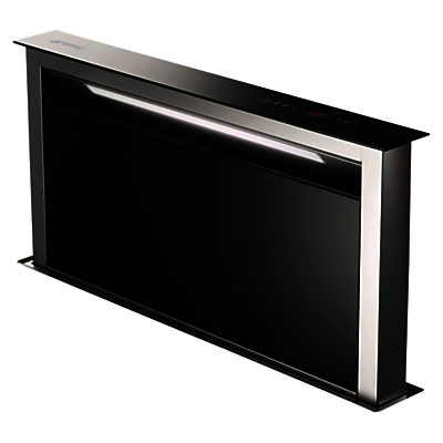 Smeg KDD90VXE Downdraft Cooker Hood, Stainless Steel and Black Glass